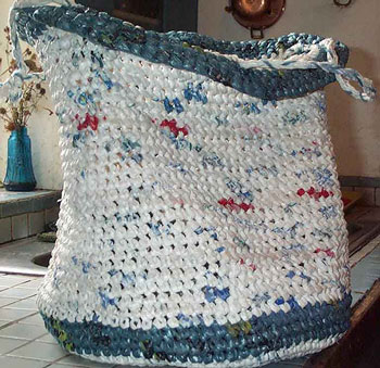 plasticbags This bag was created from plastic grocery bags