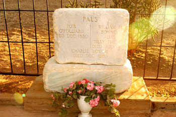 Billy the Kid is buried alongside two of his gun-slinging buddies … or is he?