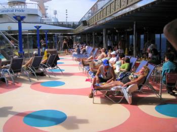 Relaxing on the Lido deck