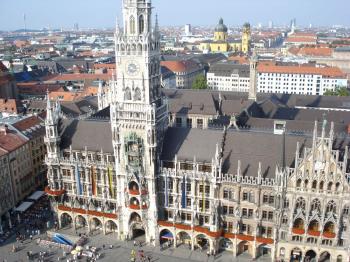 Marienplatz from St. Peter's tower Marienplatz from St. Peter's tower