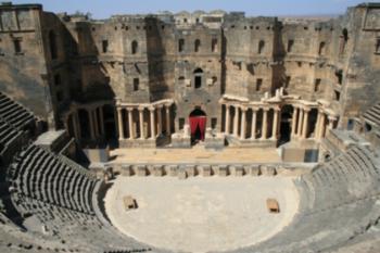 amphitheater-cum-fortress, Bosra Syria amphitheater-cum-fortress, Bosra Syria