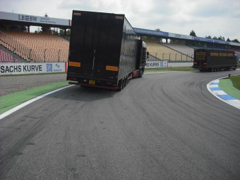 Driving on Hockenheim Race Track for AC/DC