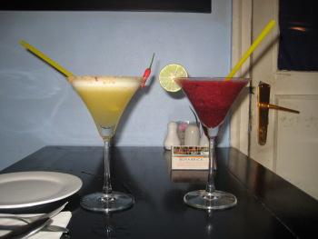 Real drinks, in real glasses!!