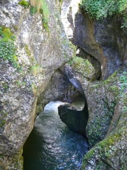 River flowing into Devil's Throat Cave, Trigrad River flowing into Devil's Throat Cave, Trigrad