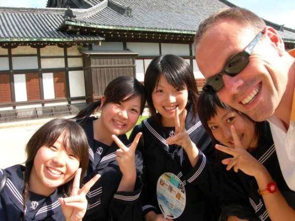 Johnny and friends in Kyoto