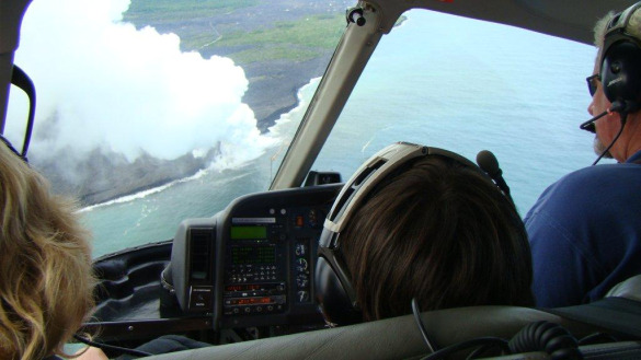 Lava hunting by helicopter Big Island HI Lava hunting by helicopter on the Big Island in Hawaii