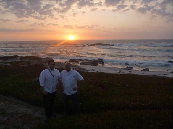Enjoying the sunset on Pebble Beach Enjoying the sunset on Pebble Beach
