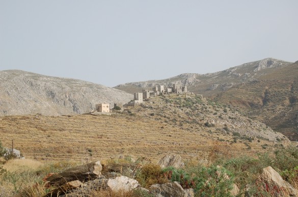 Vathia's rival feud towers rise over the southern Mani landscape. Vathia's rival feud towers rise over the southern Mani landscape.