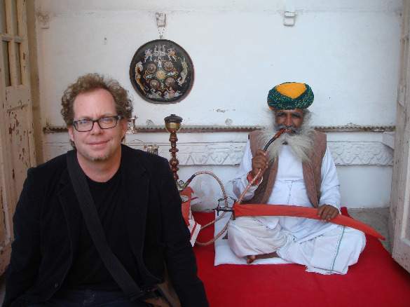 DavidandHashSmokerHIT With a faux opium smoker in Jodhpur, India
