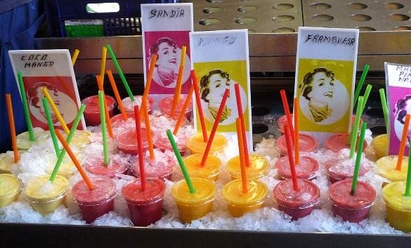 Juices at La Boqueria in Barcelona