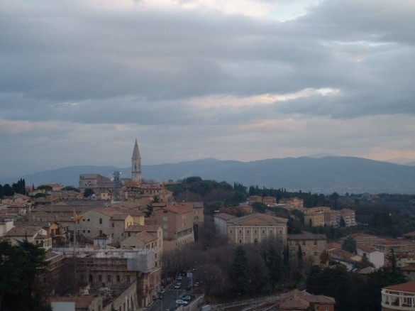 On a pre-Thanksgiving-dinner walk through the hills of Perugia in Umbria, Italy.
