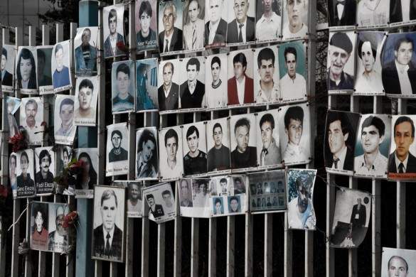 Wall of missing people