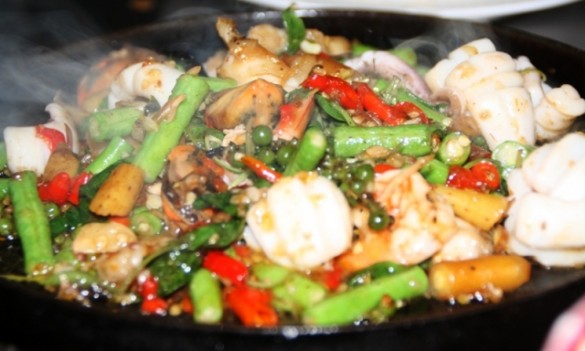 Sizzling seafood with peppercorns Sizzling seafood with peppercorns