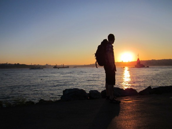 Sun setting