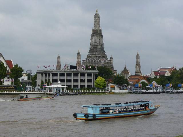 water taxi on river
