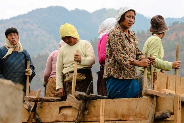 House building near Paro