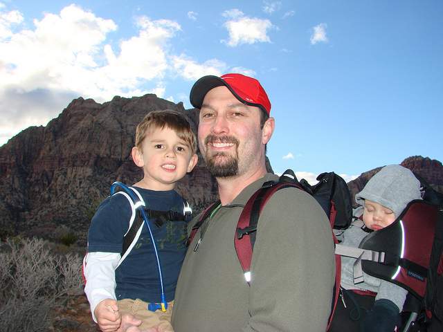 Family hiking