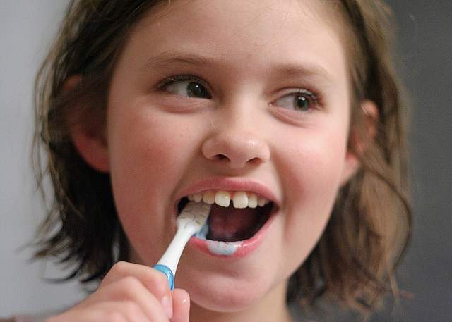 Brushing teeth