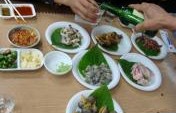 Sea Creatures And Soju Shots: A Korean School Dinner
